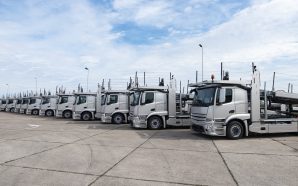 Group of trucks parked